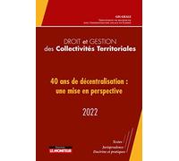 Droit et Gestion des Collectivités Territoriales - 2022