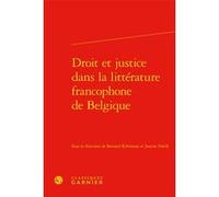 Droit et justice dans la littérature francophone de Belgique Collectif (Auteur), Jean-Baptiste Amadieu (Collection dirigée par), Bernard Ribémont (Collection dirigée par), Bernard Ribémont (Editeur du