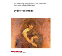 Droit et mémoire - Yoann Gonthier Le Guen - Mare & Martin - broché - Etude