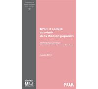Droit et societe au miroir de la chanson populaire Anthropologie juridique des relations entre les sexes à Kinshasa - Camille Kuyu - Academia Eds - broché - Etude
