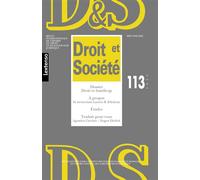 Droit et Société n°113-2023 Droit et handicap - Collectif - Lgdj - broché - Revue