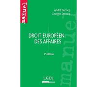 Droit européen des affaires - 2ème édition - André Decocq - Lgdj - broché - Etude