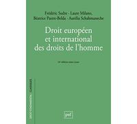 Droit européen et international des droits de l'homme