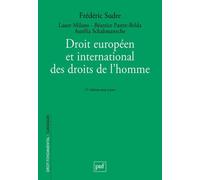 Droit Européen Et International Des Droits De L'homme