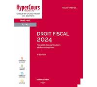 Droit fiscal 2024 4ème édition - Régis Vabres - Dalloz - broché - Etude