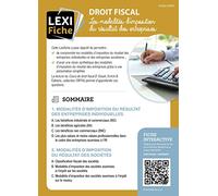 Droit Fiscal - Les Modalités D'imposition Du Résultat Des Entreprises