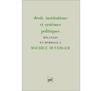 Droit, institutions et systèmes politiques