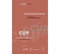 Droit international familial - Silvia Pfeiff - Anthemis - broché - Etude