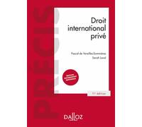 Droit international privé 11ed 11ème édition - Pascal de Vareilles-Sommières - Dalloz - broché - Etude