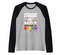 Droit mais Pas étroit Proud Ally LGBTQ Pride Month Manche Raglan