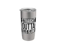 DROIT OUTTA ELLIS ISLAND Gobelet isotherme en acier inoxydable double paroi