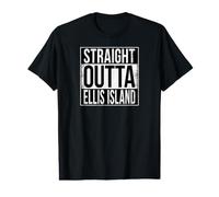 Droit Outta Ellis Island T-Shirt Graphique avec Valeur