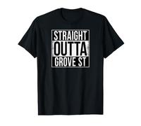 Droit Outta Grove St T-Shirt Graphique avec Valeur