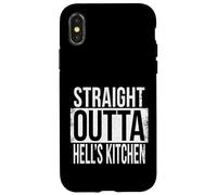 Droit Outta Hell's Kitchen NY NYC Coque pour iPhone X/XS