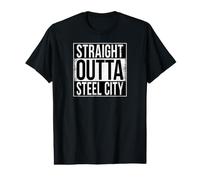 Droit Outta Steel City T-Shirt Graphique avec Valeur