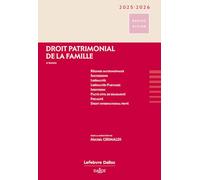 Droit patrimonial de la famille 2025/2026 8ed