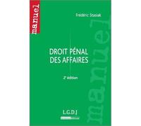 Droit pénal des affaires - 2ème édition - Frédéric Stasiak - Lgdj - broché - Etude