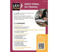 Droit pénal du travail - Victoria Ligny - Enrick B. Eds - broché - Etude