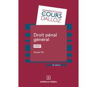 Droit pénal général 2027 18ème édition - Xavier Pin - Dalloz - broché - Etude