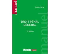 Droit pénal général - Jacques Leroy - Lgdj - broché - Etude