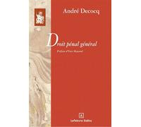 Droit pénal général - Préface d'Yves Mayaud - André Decocq - Dalloz - broché - Etude