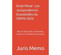 Droit Pénal - Les Jurisprudences Essentielles du CRFPA: Plus de 200 arrêts commentés, classés en 36 thèmes de révison