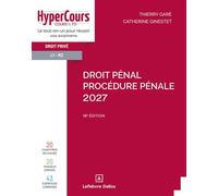 Droit pénal. Procédure pénale 2027 18ème édition - Thierry Garé - Dalloz - broché - Etude