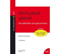 Droit pénal spécial - Sylvain Jacopin - Hachette Education - broché - Etude