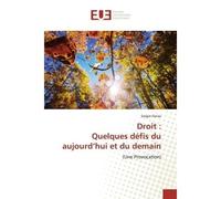 Droit : Quelques défis du aujourd'hui et du demain (Une Provocation) - Sergio Ferraz - Universitaires Europeennes - broché - Livre