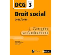 Droit social - DCG 3 - Corrigés