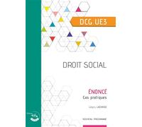 Droit social - Énoncé UE 3 du DCG - Grégory Lachaise - Corroy Eds - broché - Scolaire / Universitaire