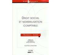 Droit social et normalisation comptable Prix de thèse du cabinet voltaire - Samuel Jube - Lgdj - broché - Etude