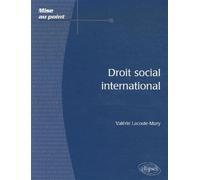 Droit social international - Valérie Lacoste-Mary - Ellipses - broché - Etude