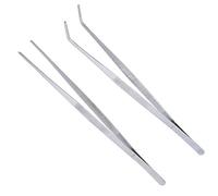 Droite et Incurvée Pince à Épiler Pince à Épiler pour Plantes Aquatiques Plante Aquatique Pinces Outils Ensembles Facile Utiliser et Longue Durée pour Herbier Aquarium Aquarium et Terrarium (2 Pièces)