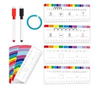 Droite Numérique Mathématique,Jeux D Addition Et De Soustraction | Outils Mathématiques Effaçables Double Face Avec Anneau De Rangement | Pour Filles Maison Crèche École