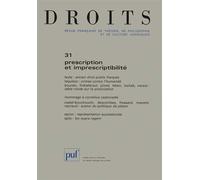 Droits 2000, n° 31 Prescription et imprescriptibilité - Collectif - Puf - broché - Revue