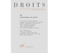 Droits 2002, n° 36 Rhétorique et droit - Collectif - Puf - broché - Revue