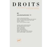 Droits 2015, n° 61 Sécularisation(s) - IV - Collectif - Puf - broché - Revue