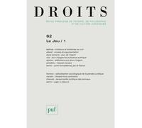 Droits 2015, n° 62 Le jeu - Collectif - Puf - broché - Revue
