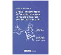 Droits En Mutation - Tome 3, Droits Fondamentaux Et Constitutions Sous Le Regard Universel Des Docteurs En Droit