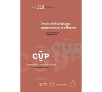Droits réels d'usage : controverses et réforme - Pascale Lecocq - Anthemis - broché - Etude