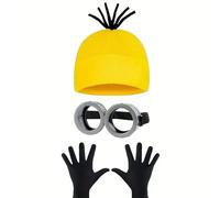 Droits sur cet ensemble de poupées à mouvement de main - Comprend un bonnet tricoté et des gants noirs, avec des yeux sans lentille, parfait pour Halloween et les événements à thème, lavage à la main 