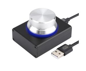 DROK Bouton de volume USB pour petit ordinateur portable - Contrôle du volume audio externe USB - Bouton de contrôle du volume avec fonction muet à 1 touche - Compatible avec Windows 7 8 10 XP Mac