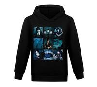 drola Mercredi Addams TV Series Sweat à Capuche pour Enfants, Tops d'été en Coton, vêtements d'intérieur décontractés, Pull-Over Unisexe pour Enfants