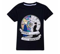 drola Mercredi Addams TV Series T-Shirts Coton Mode été Tops Manches Courtes pour Enfants garçons et Filles