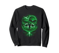Drôle 3 Grenouilles hurlantes à la Pleine Lune Eclipse Green Forest Sweatshirt
