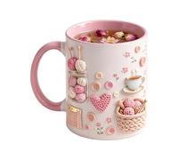 Drôle - 350 ml Céramique Crochet Bureau Décor, Fil Art Esthétique Boisson Ustensiles Boire, Nouveauté Tasse à Eau Tasses à Café, Tasses Drôles au Crochet pour Femmes pour Anniversaire Fête de Noël