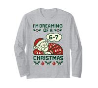 Drôle 6-7 Meme I'm Dreaming of a 67 Christmas Brain Rot Manche Longue