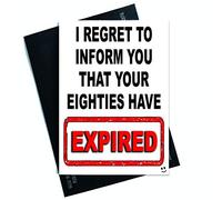 Drôle 90th Carte D'Anniversaire Ami Carte Carte de Vœux Gouaille Humour Carte pour Nana Papy Grandma Grandpa Eighties Have Expiré Blague PC500