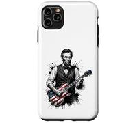Drôle Abraham Lincoln Jouant de la Guitare électrique Coque pour iPhone 11 Pro Max